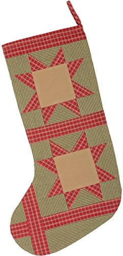 VHC marke Kuća za odmor-dolly zvijezda zelena patch čarapa, 20 x 12