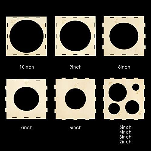 Auihiay 2-10 inčni sklopivi drveni balon Sizer Box Cube, alat za mjerenje veličine balona za balonske dekoracije, balonski lukovi,
