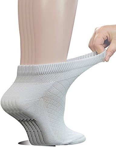 Yomandamor 5 parova Ženske pamučne gležnjeve prozračne mrežne dijabetičke čarape sa bešavnim nožnim prstima, veličine ...