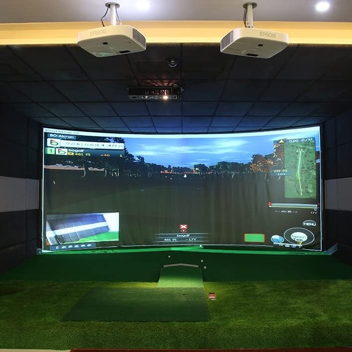 Llamn Golf Ball Simulator Exction Exction Exction Exon zatvoreno Bijelo platno materijal Golf vježba za golf Cilj
