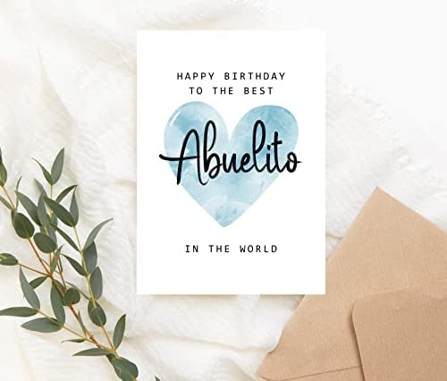 MoltDesigns Sretan rođendan najboljem Abuelitu Na Svjetskoj kartici - Abuelito rođendanska čestitka - Abuelito kartica - poklon za