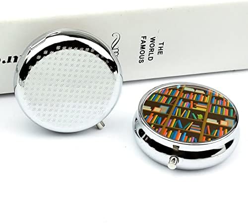 Metalna kutija za pilule kutija za skladištenje pilula za knjige vitaminski organizatori malih pilula za džepnu torbicu 5cm