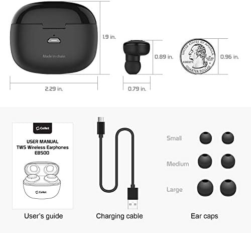 CELET TRUE bežične uši sa punjenjem Kompatibilne sa svim Bluetooth uređajem, Apple iPhone 12 Pro Max Mini 11 x XR XS Galaxy S21 20