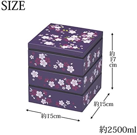 Miyamoto Sangyo Heavy Box 5.0 Troslojni Sakura sa poklopcem za brtvu, Boja ljubičaste boje, cca. 88,5 FL OZ