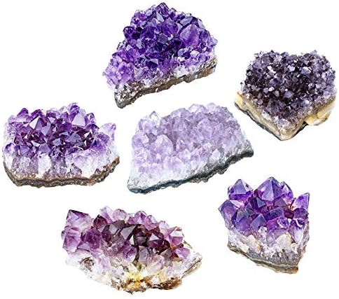Jovivi Amethyst klasteri, prirodni sirovi ametist Geode Healng Crystals Stone Rock Crystal Cluster Druzy Gemstone Specimen za vješticu,