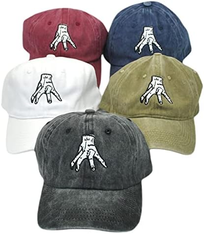 Srijeda Addam Baseball Caps, Unisex Addams Kapu Podesiva vanjska mreža Snapback Kaubojski šešir za muškarce Žene