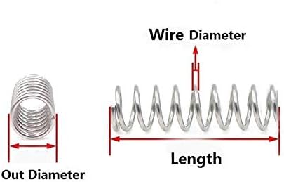 Kompresijska proljetna proljetna proljetna proljeća Spring 304 nehrđajući čelik ne-korozivna napetost Spring Wire Dia 0,7 mm Vanjski