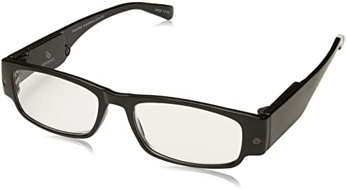 Foster Grant muške Lloyd Lightspecs naočare sa osvjetljenjem za čitanje, Crne / prozirne, 59 Mm US