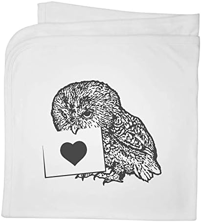 Azeeda 'Valentines Owl' Pamuk Baby pokrivač / šal