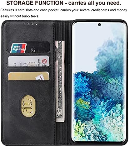 Tohulle futrola za Samsung Galaxy A52 4G / 5G, Premium PU kožna torbica za novčanik sa držačem za kartice ugrađeni stalak za magnetno zatvaranje Flip Folio poklopac telefona za Samsung Galaxy A52-Crna