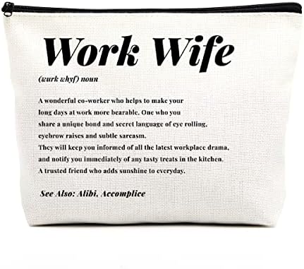 Fkovcdy Radna Supruga torba za šminkanje Radna Supruga pokloni za žene inspirativni kolega ostavljanje poklona za žene posao Drug