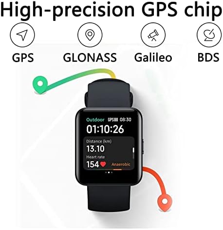 Gledajte 2 Lite Smart Watch Bluetooth opseg 1,55 HD GPS SmartWatch Blood Oxygen Sport narukvica