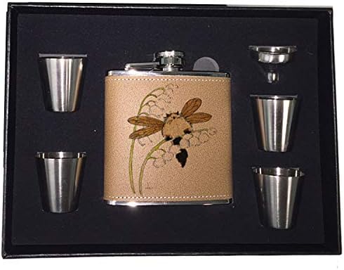Sunshine Cases Himalayan Kitty Fairy with Lily of the Valley Art by Denise Every Stainless Steel Liquor Pocket Hip Flask