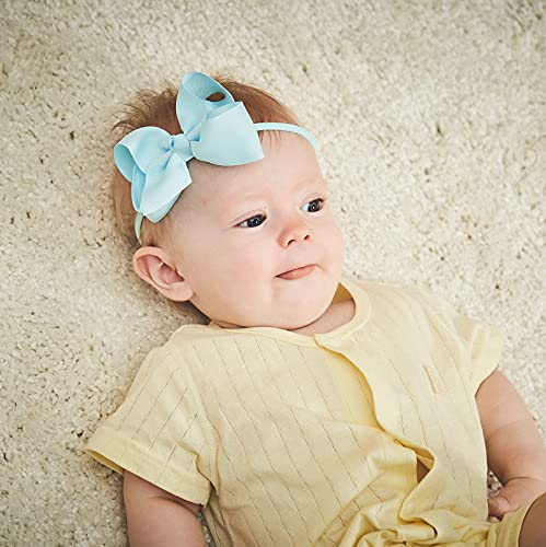 jollybows 40kom djevojčice Grosgrain traka za kosu lukovi trake za glavu 4,5 elastična traka za kosu dodatna oprema za kosu za dojenčad novorođenčad