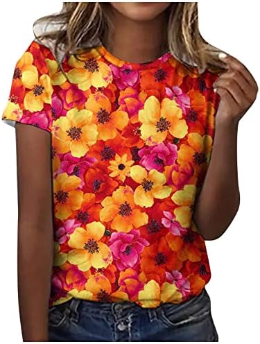 Ljetne jesene vrhunske odjeće modni kratki rukav kratki čamac grafički bluza za djevojke HI Zdravo