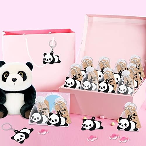Cicibear 24 pakovanje slatki panda privjesak za zabavu za goste, slatka Panda tematska zabava, jungle Safari Wild Woodland Baby tuš,