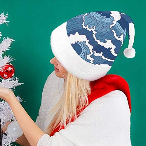 Božić Santa šešir, Ocean Wave Božić šešir za odrasle, Unisex Comfort Božić kape za Novu godinu svečani kostim Holiday Party događaj