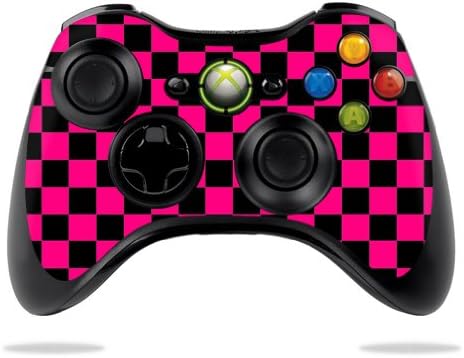 Zaštitni vinil skin Decal Skin kompatibilan sa Microsoft Xbox 360 kontrolerom wrap naljepnica Skins Pink Check