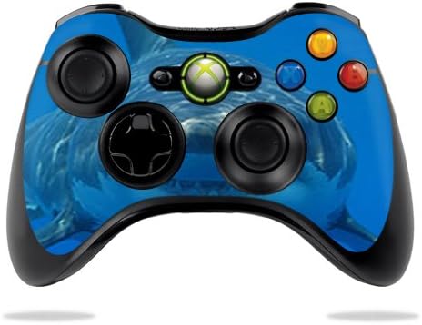 MightySkins Skin kompatibilan sa Microsoft Xbox 360 kontrolerom-Shark | zaštitni, izdržljivi i jedinstveni poklopac za omotavanje vinilnih naljepnica / jednostavan za nanošenje, uklanjanje i promjenu stilova / proizvedeno u SAD-u