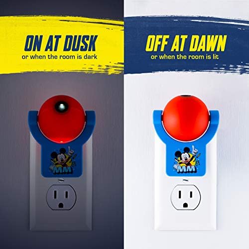 Projectables Clubhouse Plug-in LED noć, svjetlo senzor, Disney likovi, šašav, & Donald plafon, zid, ili Kat, crven/plava, 11743, Mickey