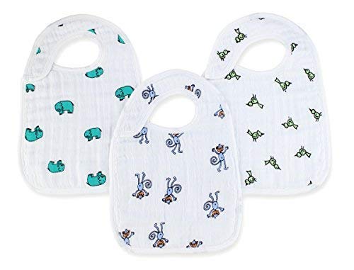 Aden + Anais Jungle Jam Pandle - Classic Swaddle pokrivač 4 pakovanje - Comfort Knit Clotted Newborn Baby haljina i šešir - Classic Snap Baby Bib 3 Pack