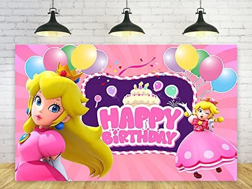 Princeza pozadina za rođendanske zabave dekoracije princeza breskva pozadina za Baby Shower Party torta Tabela dekoracije zalihe Princeza
