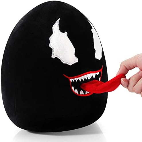 Flupilty Venom plišane igračke jastuk figura, slatka Plišana životinja, plišana igračka Venom Meki lumbalni jastuk za leđa plišane plišane igračke slatki jastuci, odličan poklon za dječju rođendansku zabavu 11 inča Crni