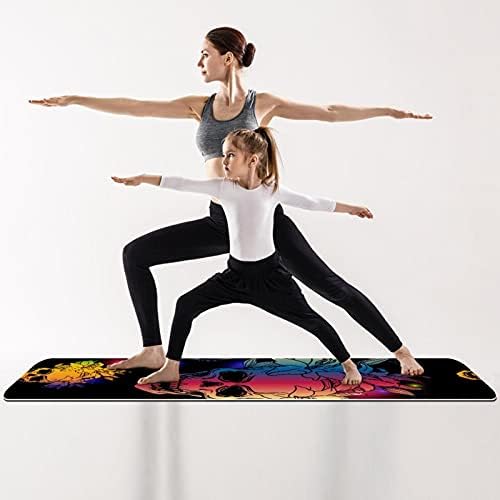 Siebzeh Lobanja ljiljan leptiri Premium debeli Yoga Mat Eco Friendly Rubber Health & amp; fitnes non Slip Mat za sve vrste vježbe joge i pilatesa