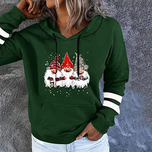 Nokmopo božićni piling vrhovi žene Ženske modne božićne zabave tiskani pulover s dugim rukavima