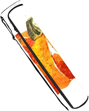 Yoga Mat torba, akvarelna bundeva Vježba Yoga Mat Carrier full-Zip Yoga Mat torba za nošenje sa podesivim remenom za žene i muškarce