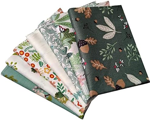 Qililandiy 7 kom zeleni cvjetni masti četvrtine tkanine snopovi Quilting Fabric Bundle Patchwork za šivanje Quilting i Crafting
