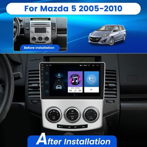 za Mazda 5 2005-2010 auto Stereo 9 inčni ekran osetljiv na dodir Android Auto Radio sa GPS navigacijom Bluetooth glavnom jedinicom podrška ogledalo Link za Android / iOS, rezervna kamera, kontrola volana