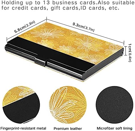 Cvijet žuta tratinčica držač vizitkarte za žene muškarci držač vizitkarte sa kožnom kreditnom karticom lična kartica Organizator lične karte