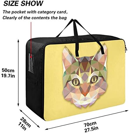 Torbica za pohranu odjeće EMELIVOR za prekrivač - veliki kapacitet Geometrijski organizatori CAT organizatora sa zatvaračima za skladištenje za skladištenje za dom