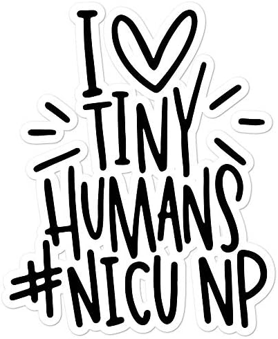 NICU NP I Heart Tiny Humans Pedijatrijska medicinska medicinska medicinska medicinska sestra Vinil naljepnica