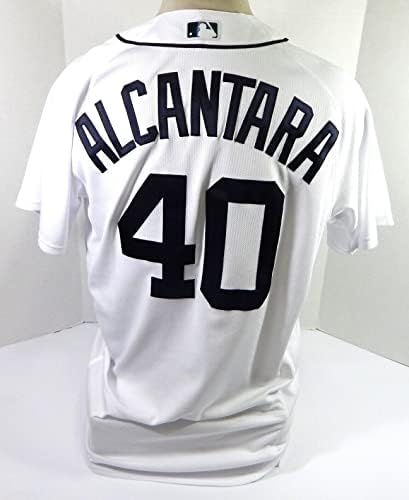 2020. Detroit Tigers Sergio Alcantara # 40 Igra izdana POS rabljeni Bijeli dres 46 9 - Igra Polovni MLB dresovi