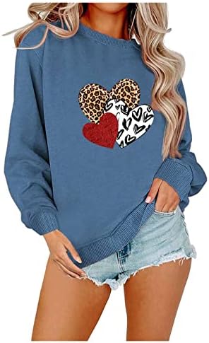 Dan zaljubljenih Žena ljubav štampana dukserica Moda Casual pulover velike veličine topli sportski Dugi rukav Top
