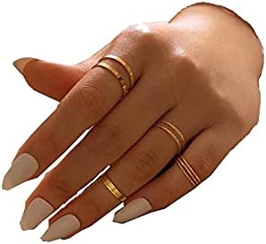 Yheakne Boho Rings Set Slaganje Knuckle Rings Retro Vintage Midi Rings stilski Joint Finger Rings pribor za žene i djevojke