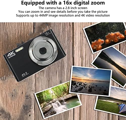 4k digitalna kamera, 2.8 in ekran 16x digitalna zum Kamera, 44mp Shock Proof Plastic Housing HD kamera za fotografiju, digitalna kamera za djecu Video Kamera