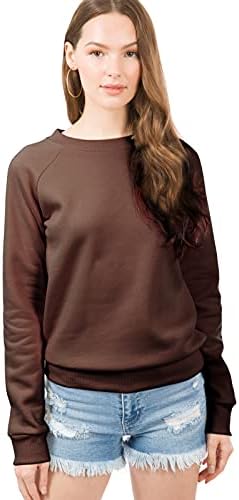 Dizajn od strane Olivia Ženska osnovna meka i udobna pulover Fleece Crewneck dukserice