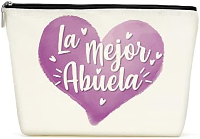 Inspirational La Mejor Abuela španska torba za šminkanje kozmetička torba Latino najbolja baka baka abuela baka pokloni za žene mama tetka najbolji prijatelj penzionisanje rođendan Božić zahvalnost
