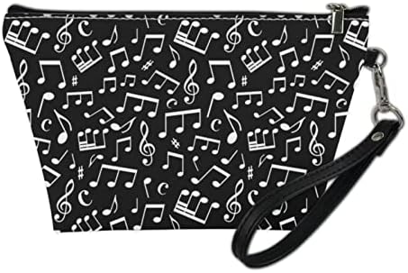 Dolyues Women šminke torbe za kozmetičke torbe sa crnim muzičkim uzorka Vodootporna torbica torbica toaletni zatvarač kozmetička torba