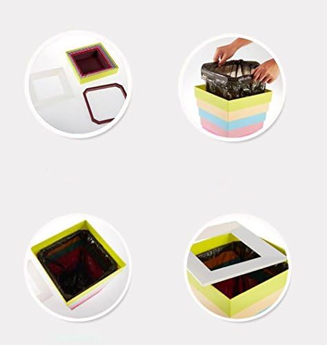 XZRWYB Fashion Creative plastične kante za otpatke Pritisak prsten kvadratna sklopiva teleskopska kanta za smeće za kućni kuhinjski