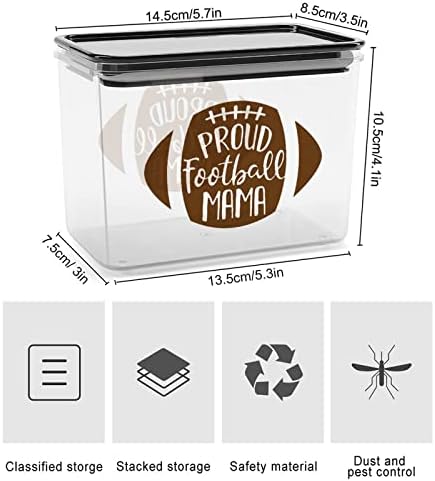 Ponosna fudbalska mama spremište za skladištenje hrane Plastična čista kutija za odlaganje sa poklopcem brtve