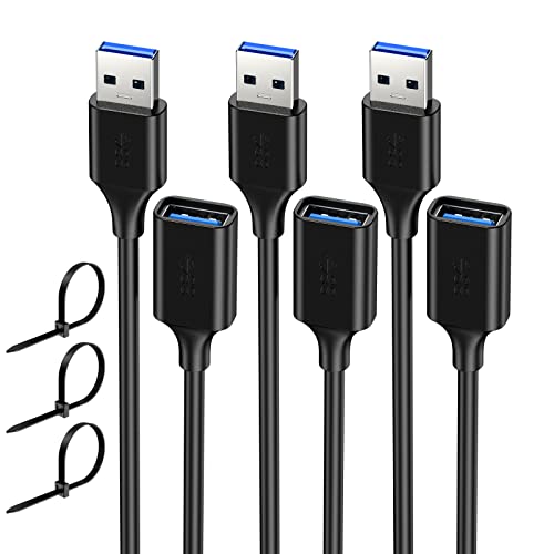 USB ekstender Cord 1,6ft, USB 3.0 produžni kabel, USB muškarac za žene, kompatibilan za USB fleš uređaj, tvrdi disk, čitač kartica,