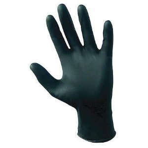 Raven Sas Safety 66518 6 mil Crne nitrilne rukavice za jednokratnu upotrebu 7 Mil-velike-10 pakovanja