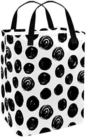 Ručno obojene crne tačke uzorak Print sklopiva korpa za veš, 60L vodootporne korpe za veš kanta za veš igračke skladište za spavaonicu u kupatilu