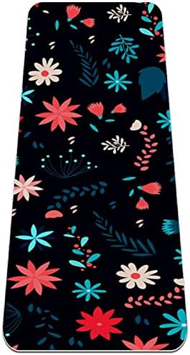 Siebzeh slatka cvijet crni uzorak Premium debeli Yoga Mat Eco Friendly gumene zdravlje & amp; fitnes non Slip Mat za sve vrste vježbe