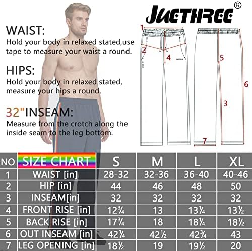 Juthree Muške dukseve sa džepovima sa patentnim zatvaračem Otvorene donje atletske hlače za vježbanje, trčanje, trening, jogging,