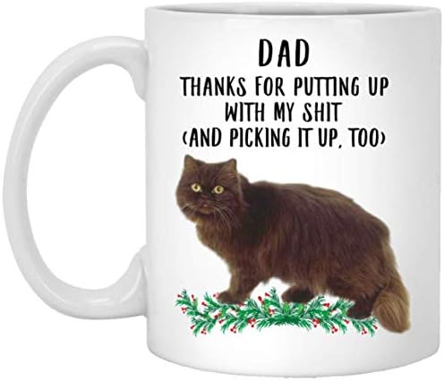 Funny Persian CAT COCCOLATE COLL za mačju tatu urnebene šalice za kavu s citatima Jedinstveni pokloni Keramičke čaše bijele 11oz